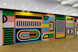 abstract art mural wall painting street art berlin kitra abstract romanian artist 